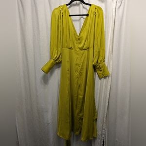 Banana Republic Chartreuse dress 12P NWT